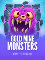 Juego temático de minería con monstruos y recompensas brillantes.